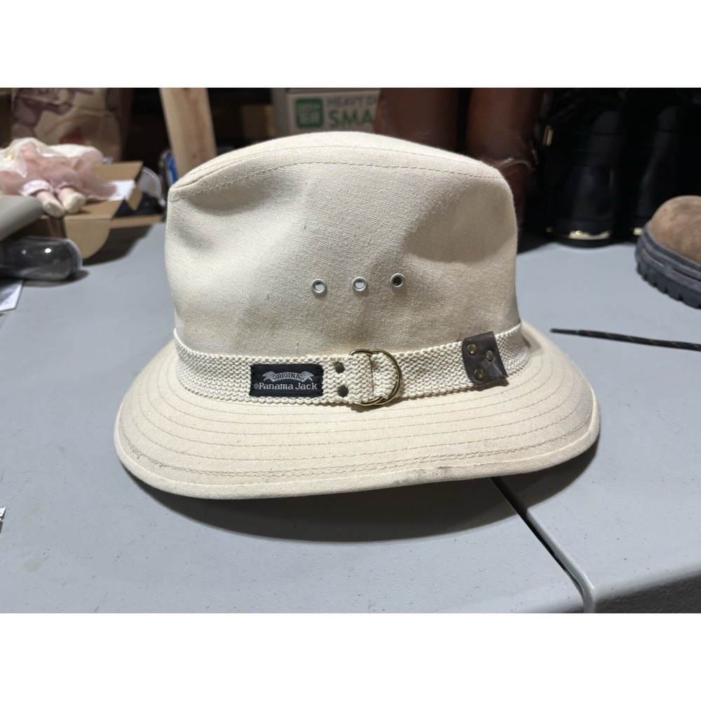 Original Panama Jack Fedora‎ Safari Outback Canvas Hat Large USA